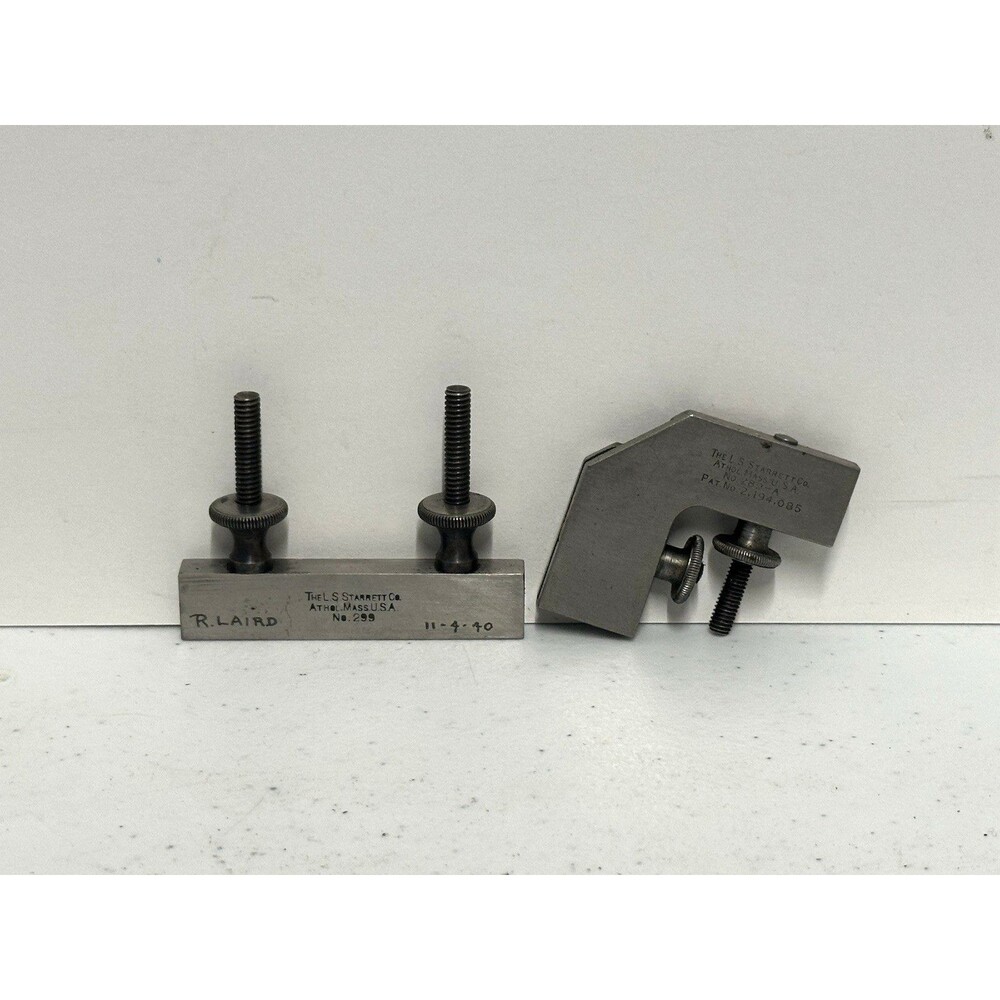 Starrett No. 289-A & No. 299 Blade & Rule Attachment Clamp USA VTG Machinist